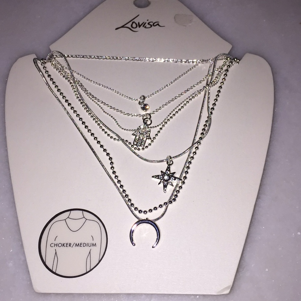 🌹Beautiful silver layered necklace!